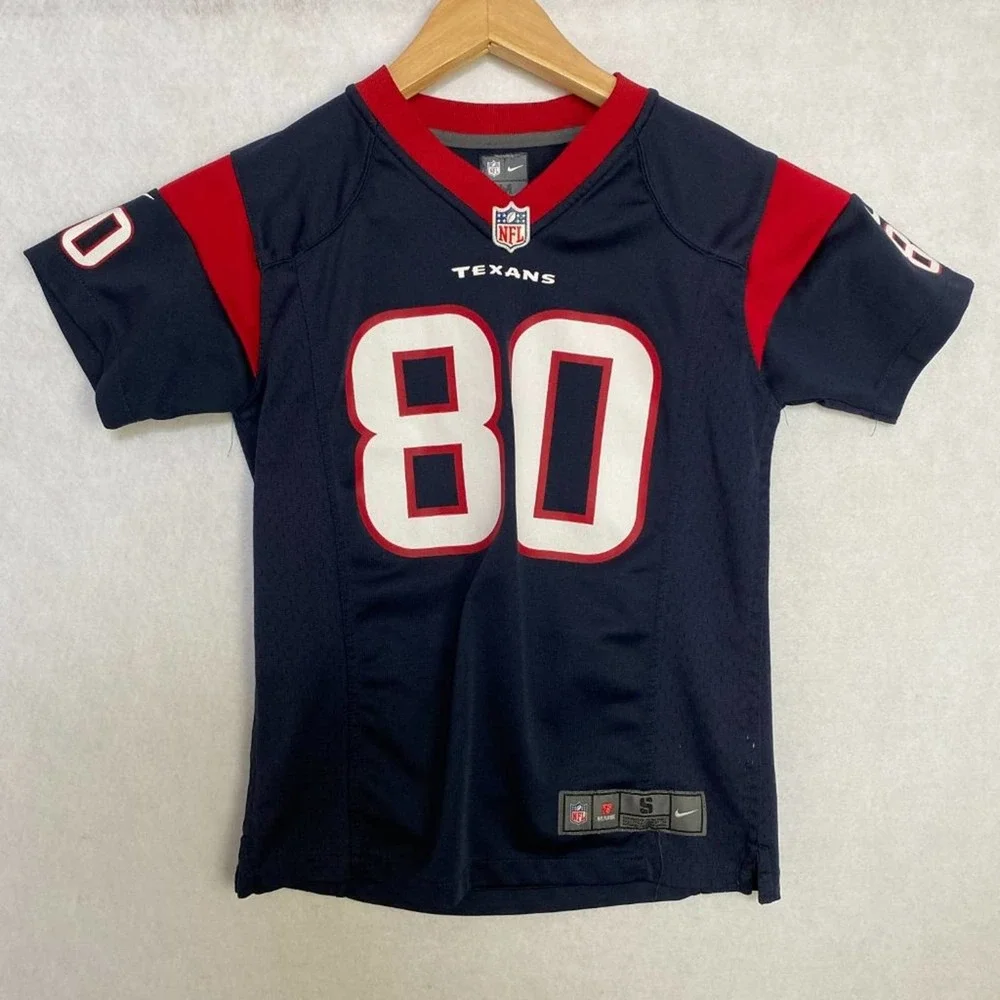 Nike Houston Texans Jersey Youth Medium Andre Johnson Football Jersey 80‎ Navy